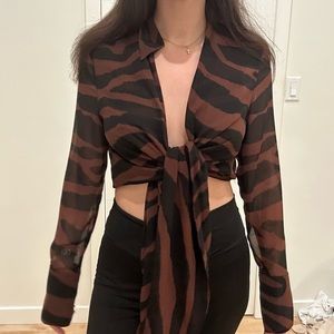 Mango tiger print top